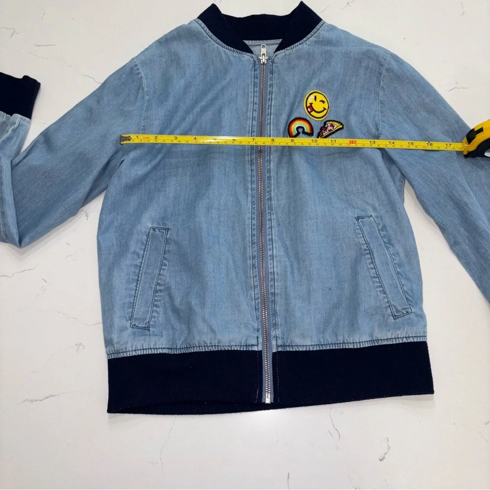 Girls Justice Denim Jacket with Fun Patches
